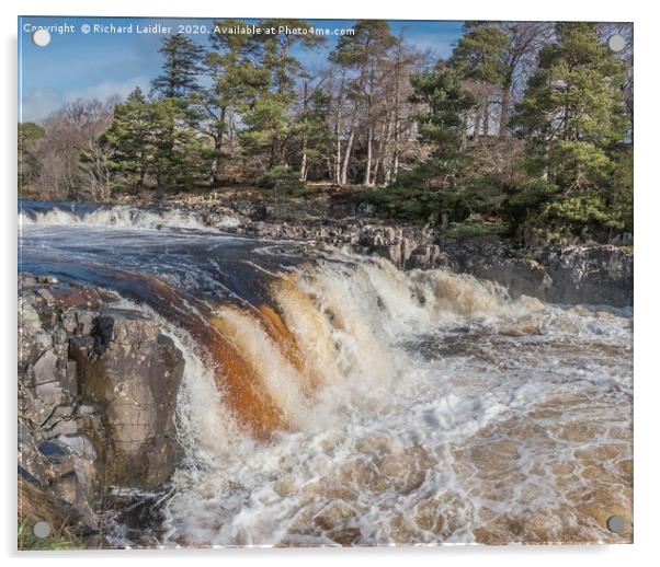 Low Force Waterfall from the Pennine Way, Teesdale Acrylic by Richard Laidler