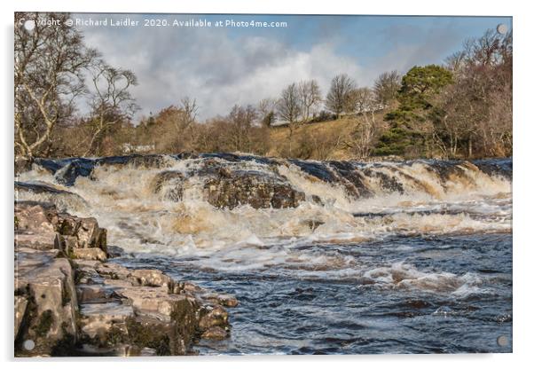 Low Force Cascade from the Pennine Way, Teesdale Acrylic by Richard Laidler