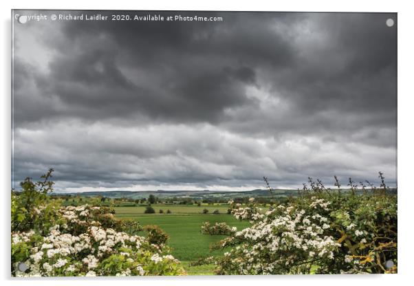 Towards Newsham (Richmondshire) under a Stormy Sky Acrylic by Richard Laidler