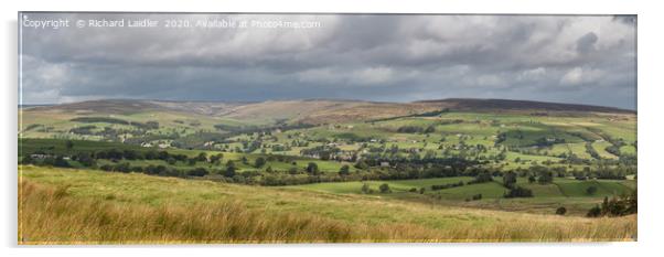 Middleton in Teesdale from the Kelton Road Pano Acrylic by Richard Laidler