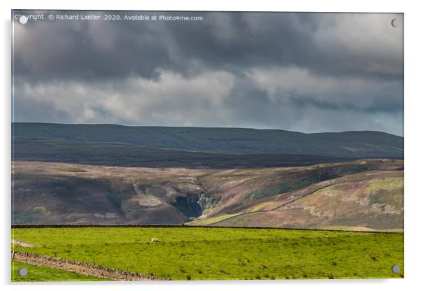 Across to White Force Teesdale from Wool Pits Hill Acrylic by Richard Laidler