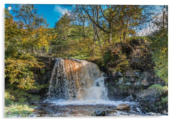 East Gill Force, Keld, in Spate Acrylic by Richard Laidler