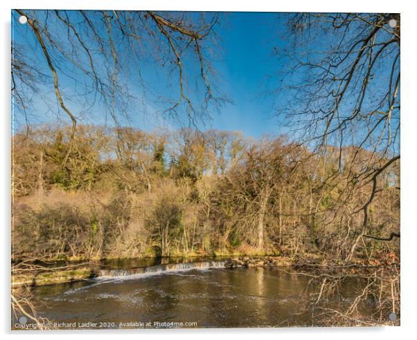 The River Tees at Whorlton Xmas Day 2020 Acrylic by Richard Laidler