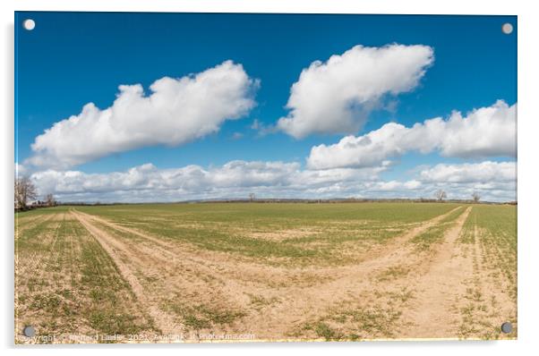 Van Farm Spring Panorama Acrylic by Richard Laidler