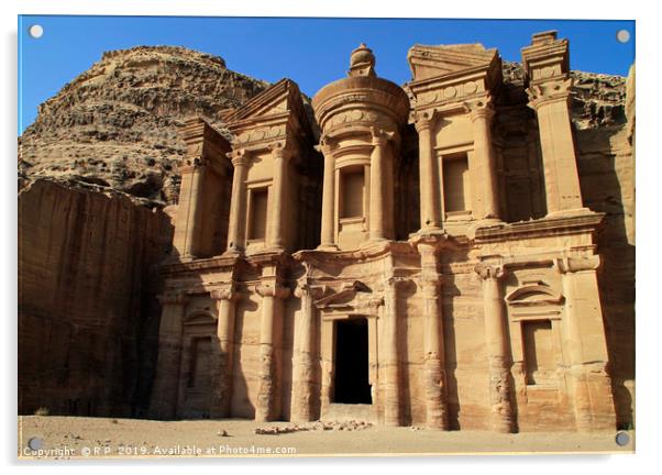 The "Monastery" in Petra, Jordan Acrylic by Lensw0rld 