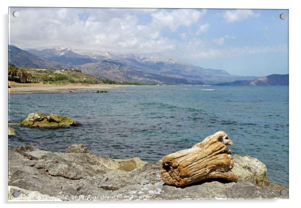 Along the coast of Crete Acrylic by Lensw0rld 