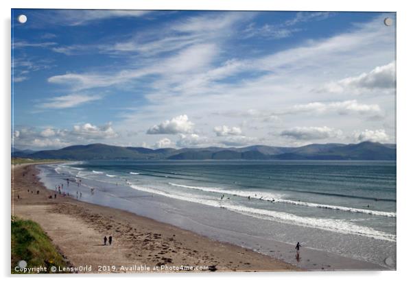 Inch Beach in Ireland Acrylic by Lensw0rld 