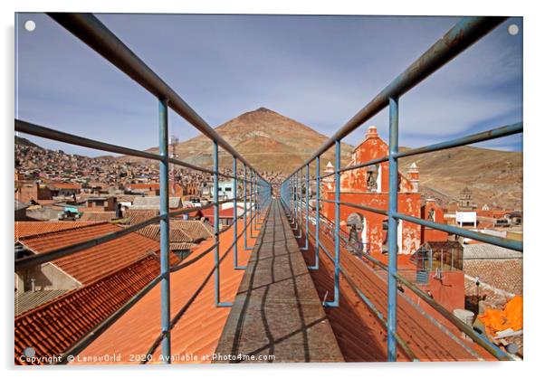 Cerro Rico in Potosi, Bolivia Acrylic by Lensw0rld 