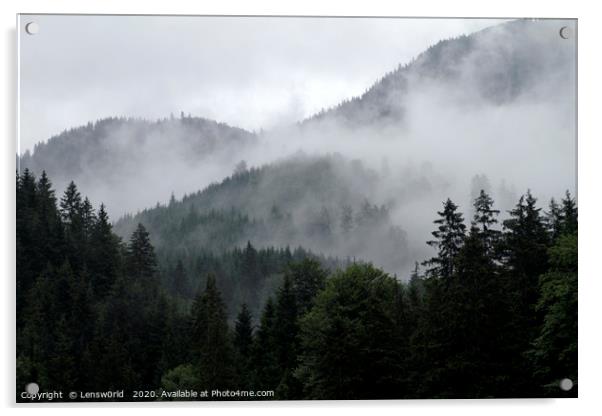 Morning fog in the European Alps Acrylic by Lensw0rld 