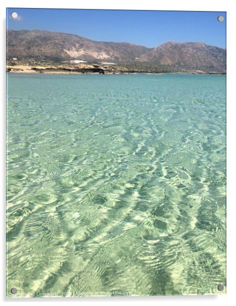 Elafonisi beach in Crete Acrylic by Lensw0rld 