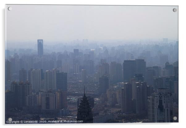 Misty Shanghai skyline Acrylic by Lensw0rld 