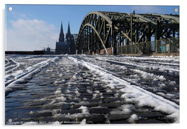 Cologne Cathedral in winter Acrylic by Lensw0rld 