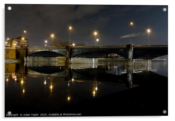 Trent Bridge, Nottingham Acrylic by Jules Taylor