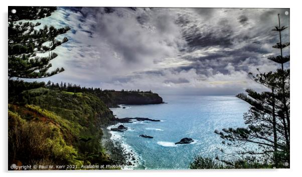 Captain Cook Lookout, Norfolk Island, Australia Acrylic by Paul W. Kerr