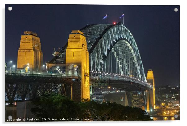 Sydney Harbour Bridge Acrylic by Paul W. Kerr