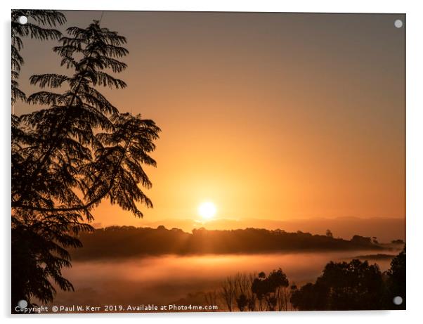 Sunrise over Wollongbar Acrylic by Paul W. Kerr