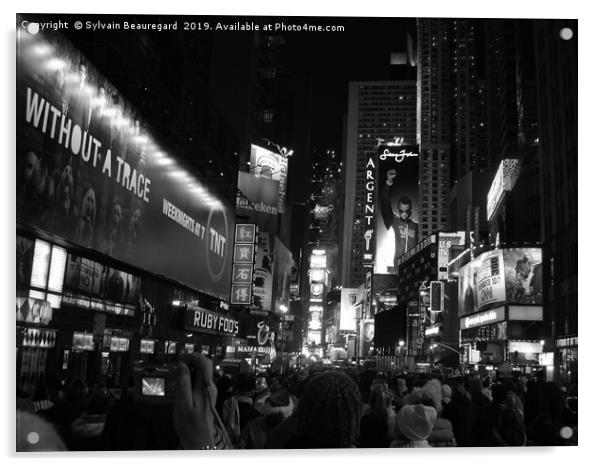 New York City, New Year's Eve 2007 Acrylic by Sylvain Beauregard