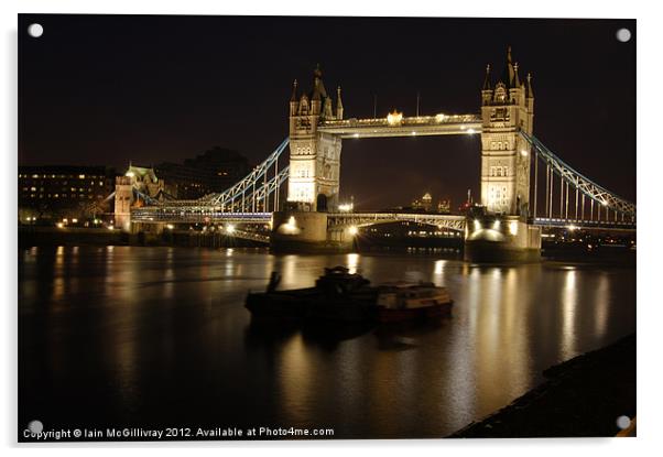 Tower Bridge at Night Acrylic by Iain McGillivray