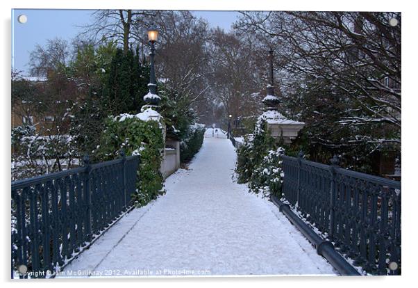 Regent''s Park in Winter Acrylic by Iain McGillivray