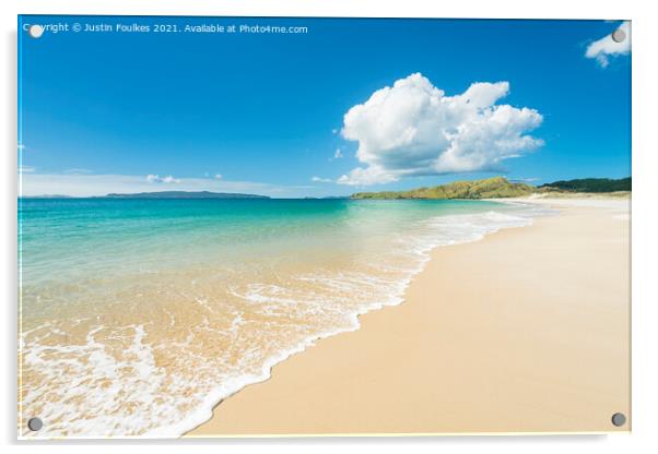 Otama Bay, Coromandel Peninsula, New Zealand Acrylic by Justin Foulkes