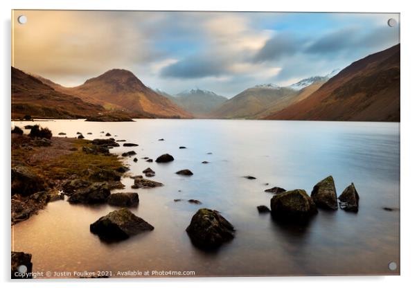 Wastwater, Lake District National Park Acrylic by Justin Foulkes