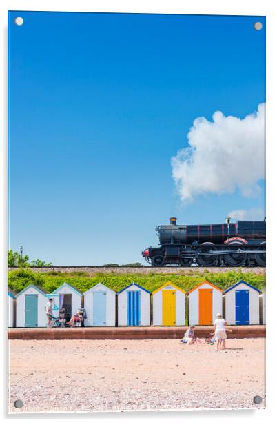 Dartmouth Steam Railway at Goodrington, Paignton Acrylic by Justin Foulkes