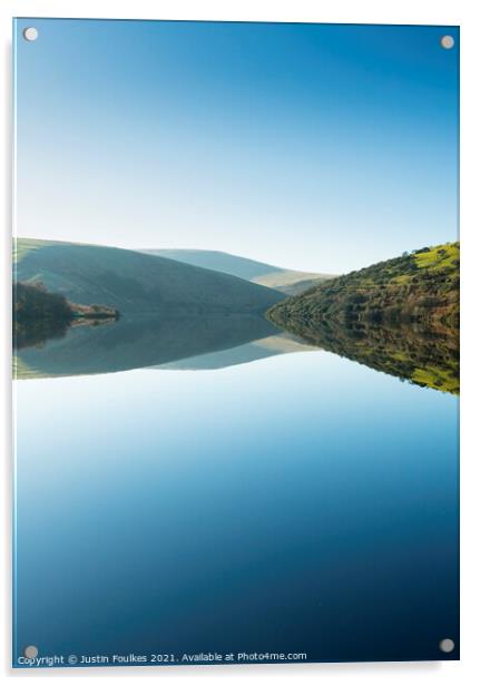 Meldon Reservoir Acrylic by Justin Foulkes