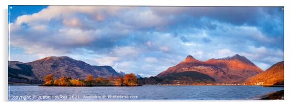 Loch Leven and the Pap of Glencoe, Scotland Acrylic by Justin Foulkes