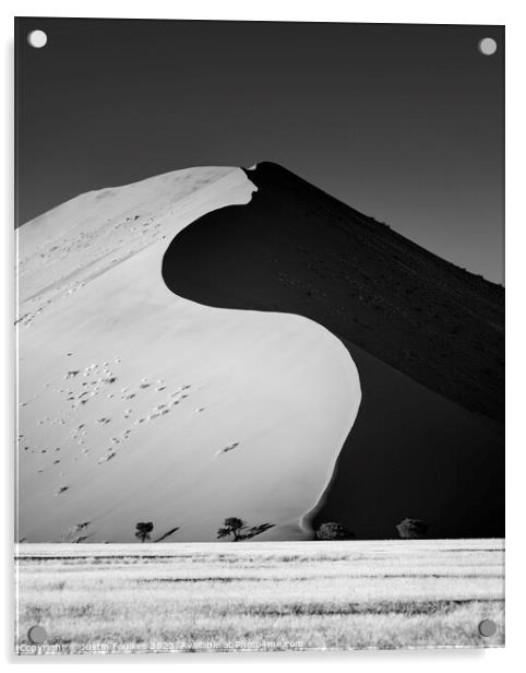 Sossusvlei sand dunes, Namib desert, Namibia Acrylic by Justin Foulkes