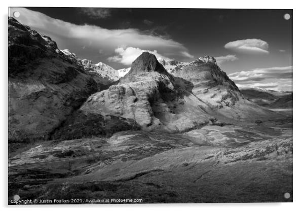 The Pass of Glencoe, Highland, Scotland Acrylic by Justin Foulkes