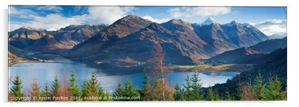 The Five Sisters of Kintail Acrylic by Justin Foulkes