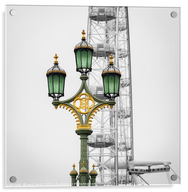 Grey Day Westminster Bridge Acrylic by mark Smith
