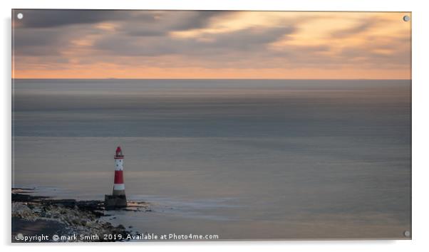 Sunrise Beachy Head Lighthouse Acrylic by mark Smith