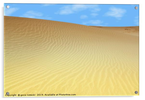 sand dune desert Acrylic by goce risteski