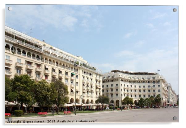aristotelous square and buildings Thessaloniki Gre Acrylic by goce risteski