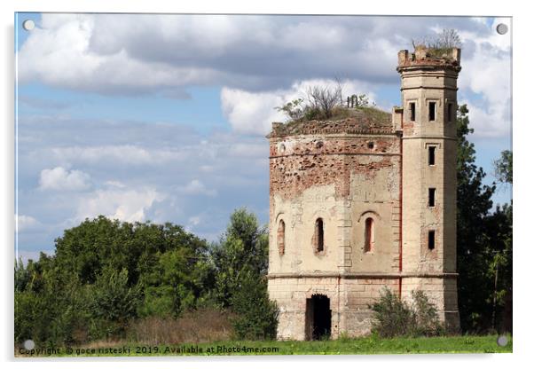 old tower eastern Europe Serbia Acrylic by goce risteski