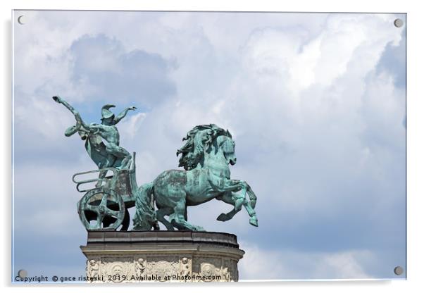 Heroes' square Budapest landmark Hungary Acrylic by goce risteski