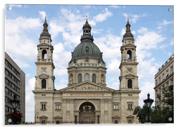 Saint Stephen's Basilica landmark Budapest Hungary Acrylic by goce risteski