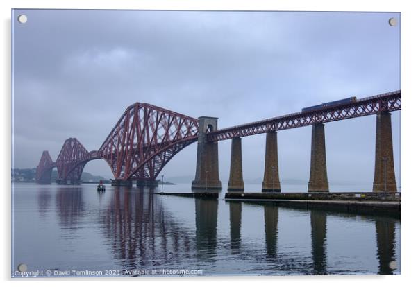 A misty morning on the Forth  Acrylic by David Tomlinson