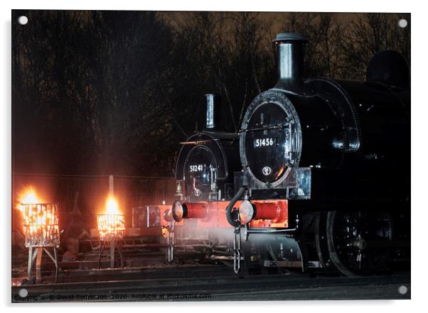 A Lancashire Steam Scene  Acrylic by David Tomlinson