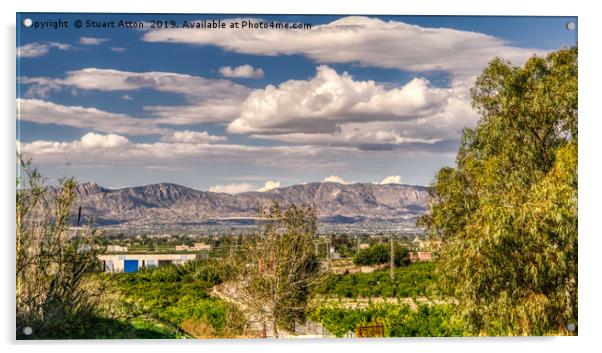 Spanish Mountain Landscape Acrylic by Stuart Atton