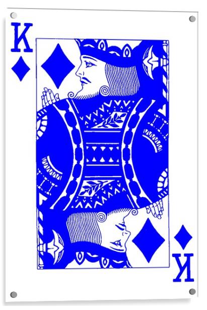 KING OF DIAMONDS (BLUE) Acrylic by OTIS PORRITT