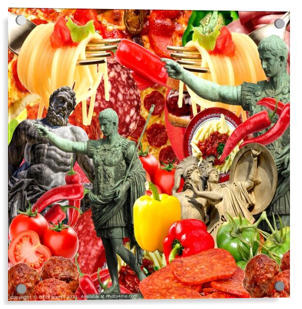 ITALIAN FOOD OF THE GODS Acrylic by OTIS PORRITT