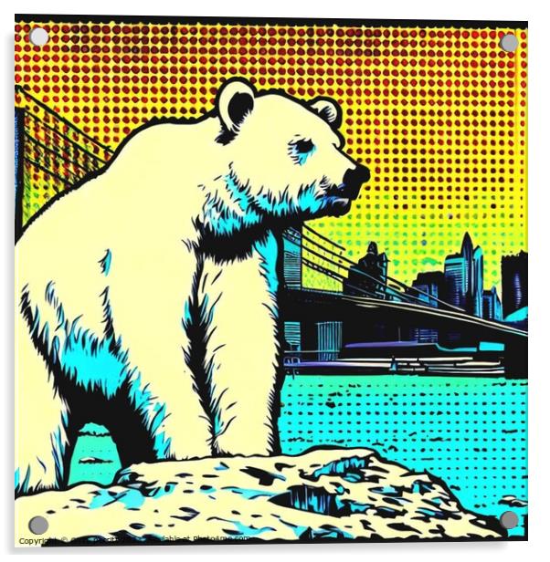 POLAR BEAR IN THE CITY 6 Acrylic by OTIS PORRITT
