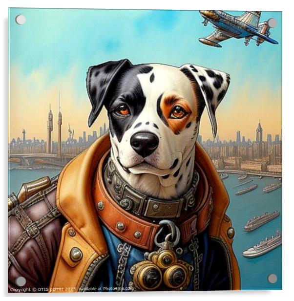 STEAMPUNK DOG 11 Acrylic by OTIS PORRITT