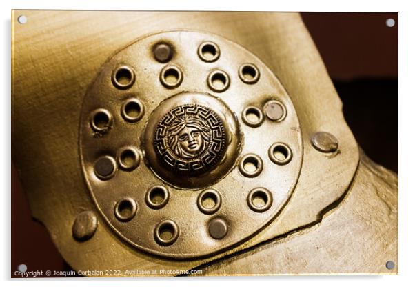 Detail of the decoration of a military shield from ancient class Acrylic by Joaquin Corbalan