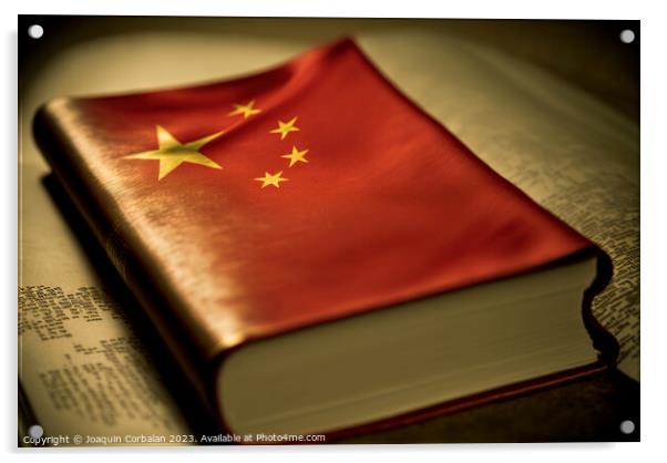 A great book about China, with all its laws and re Acrylic by Joaquin Corbalan