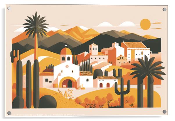 Spain , exquisite postcard featuring stunning landscapes. The so Acrylic by Joaquin Corbalan