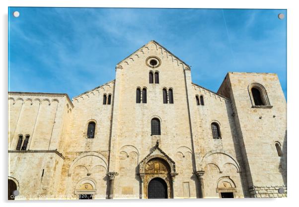 Facade of the minor basilica of San Nicolas de Bari. Acrylic by Joaquin Corbalan