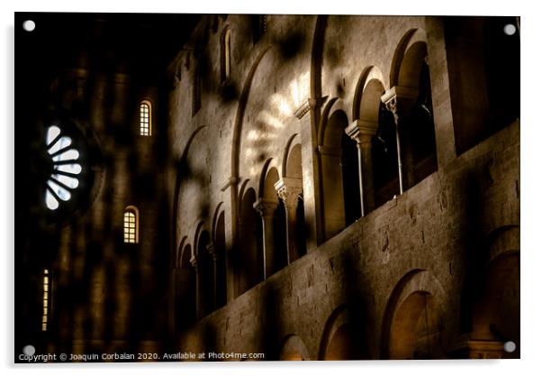 Interior of the minor basilica of San Nicolas de Bari. Acrylic by Joaquin Corbalan